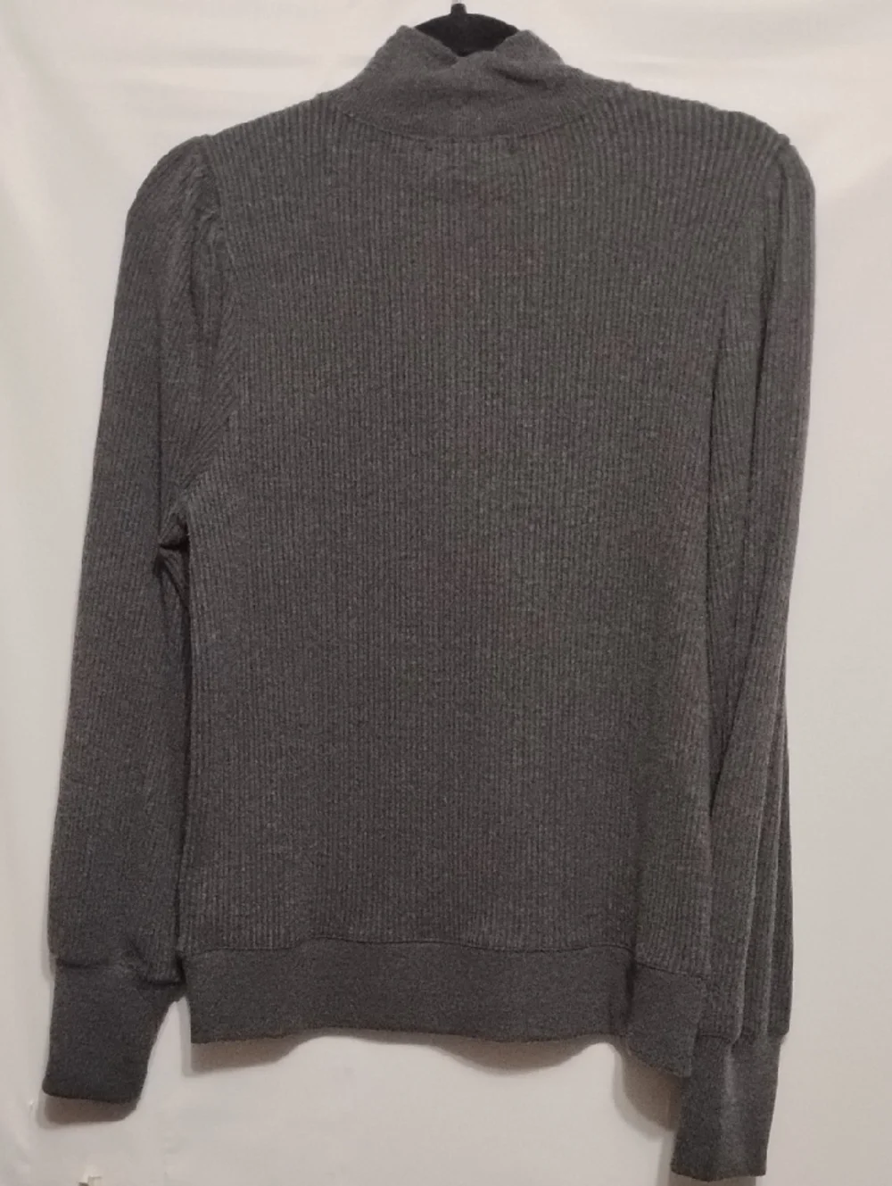 J.CREW Women's M HeatherGray/Black Ribbed Turtleneck Sweaters‎